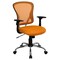 Emma and Oliver Mid-Back Mesh Swivel Task Office Chair with Chrome Base and Arms